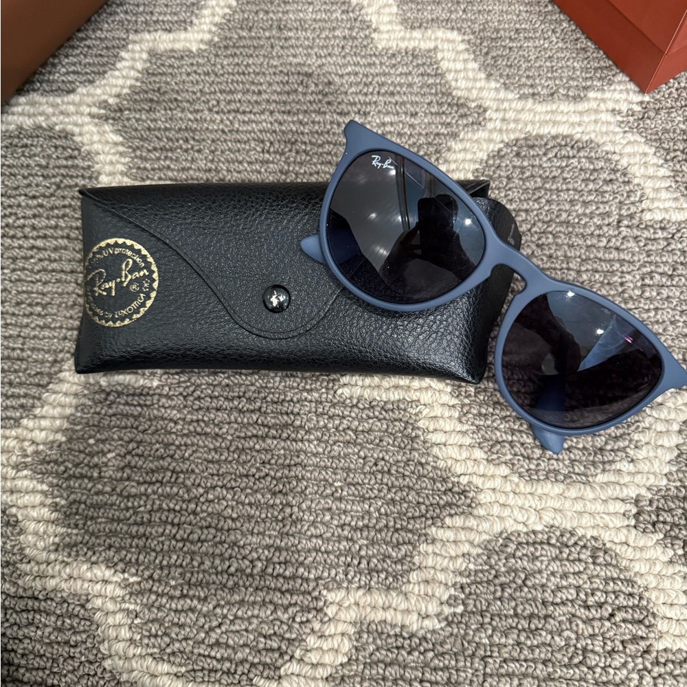 Ray-Ban Blue and Black Sunglasses with Protective Case